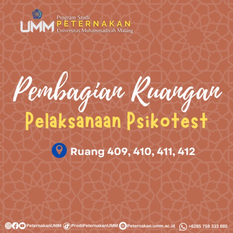 Pembagian Ruangan Pelaksanaan Psikotes