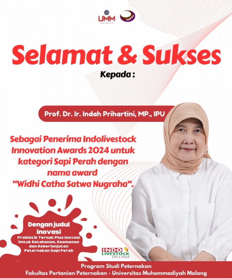 Prestasi Gemilang! Dosen Peternakan UMM Raih Penghargaan Bergengsi di Indo Livestock Expo 2024